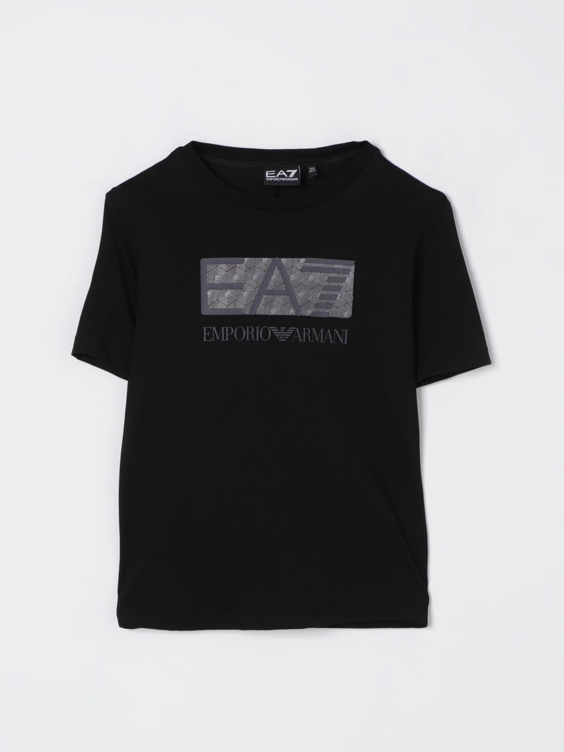 EA7 T-SHIRT: T-shirt in cotone con logo EA7, Nero - Img 1