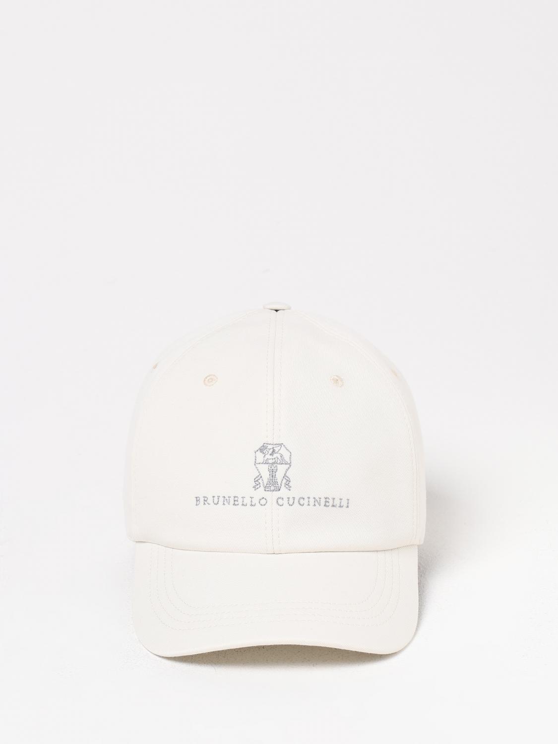 BRUNELLO CUCINELLI 帽子: Brunello Cucinelli 刺繍ロゴコットンハット, ホワイト - Img 2