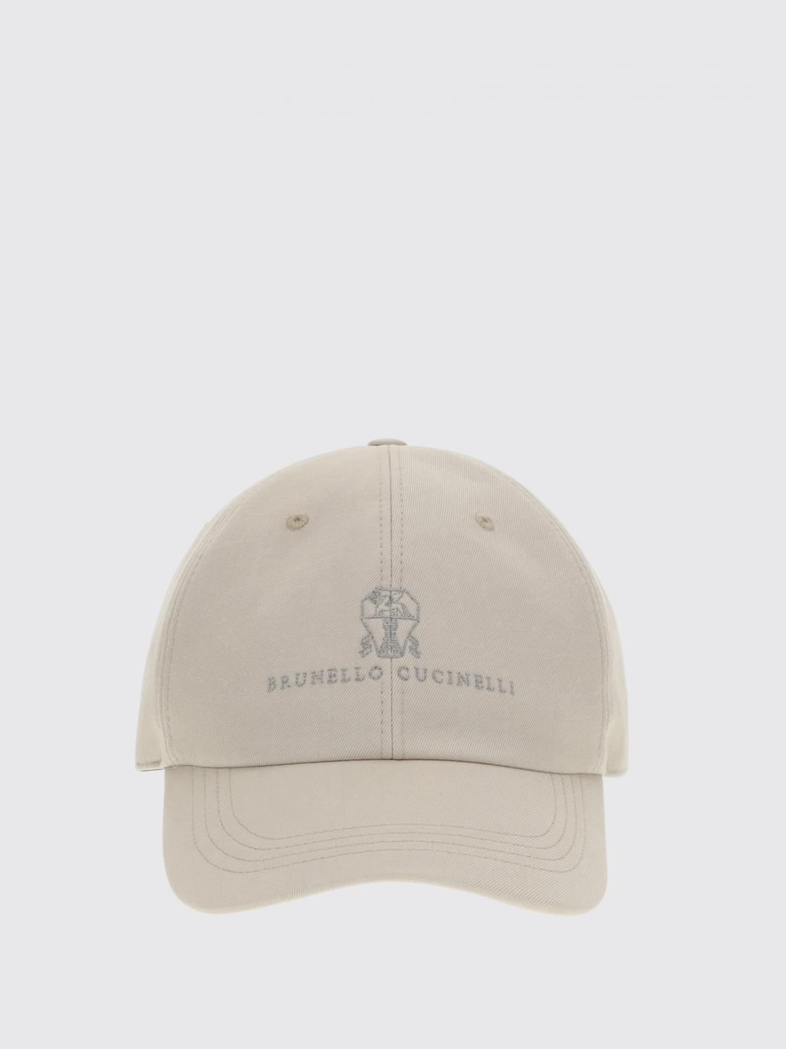 BRUNELLO CUCINELLI 모자: Brunello Cucinelli 자수 로고 코튼 모자, 샌드 - Img 2