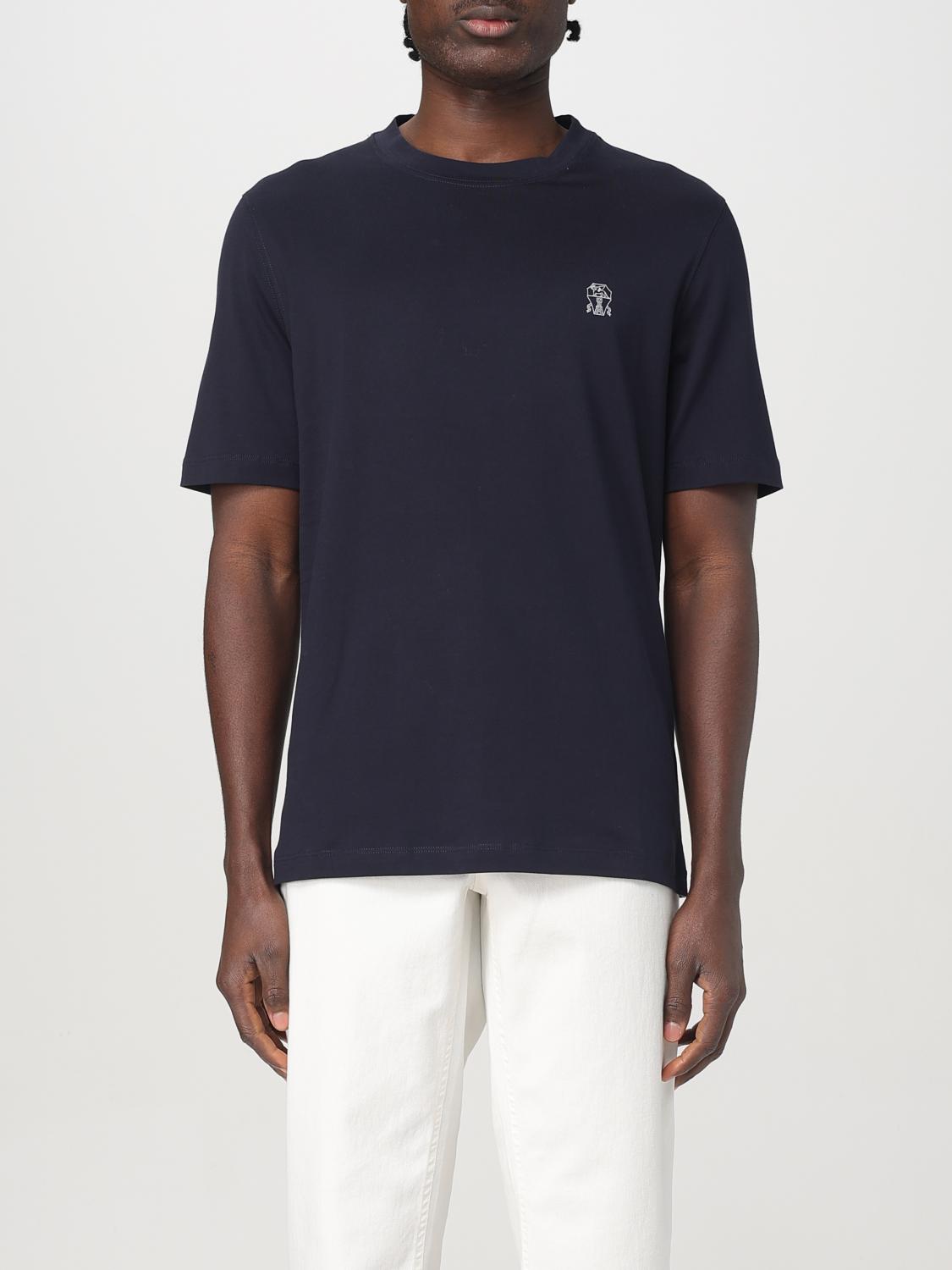 BRUNELLO CUCINELLI T-SHIRT: T-shirt men Brunello Cucinelli, Navy - Img 1