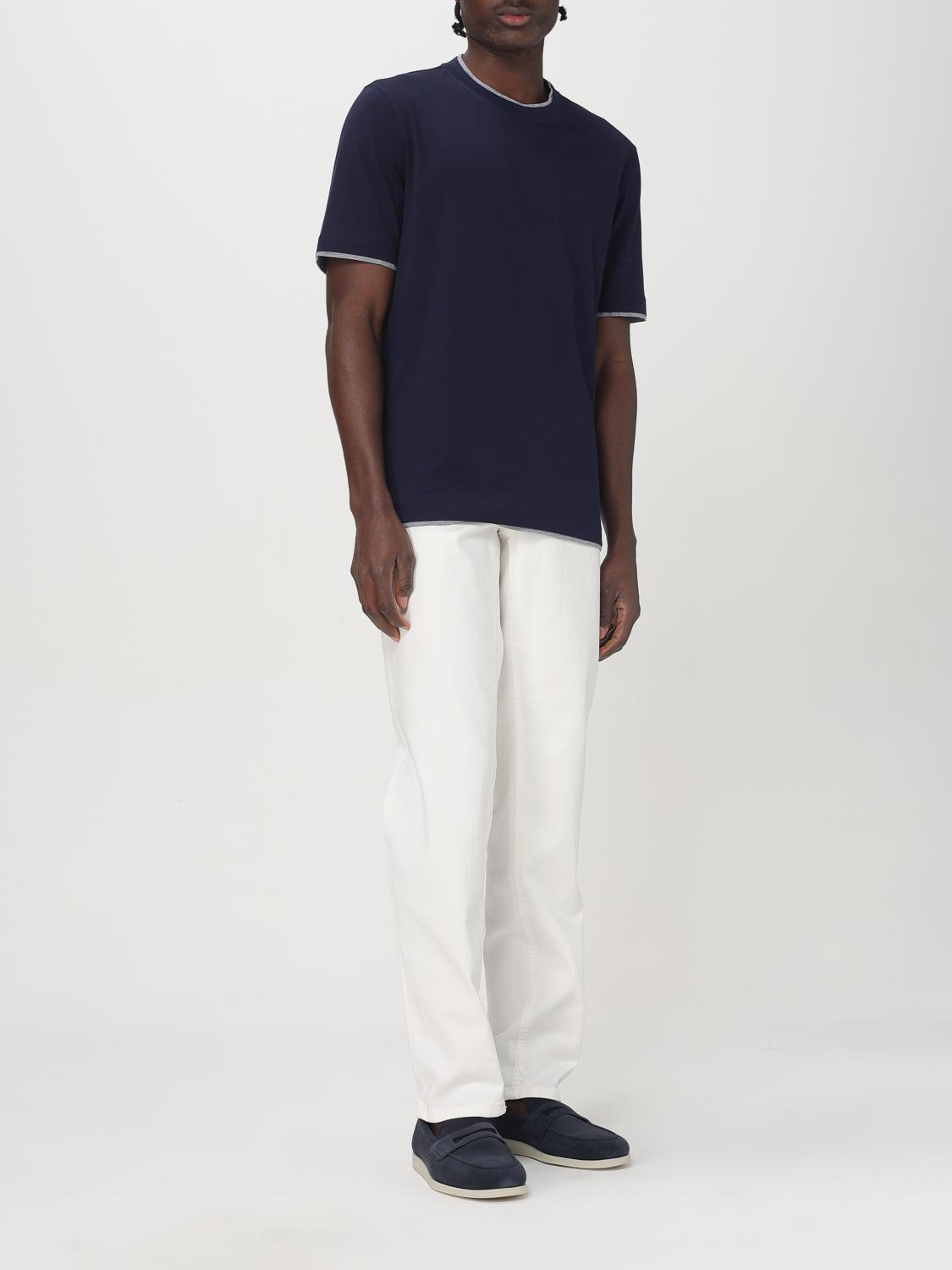 BRUNELLO CUCINELLI T-SHIRT: T-shirt men Brunello Cucinelli, Blue - Img 2