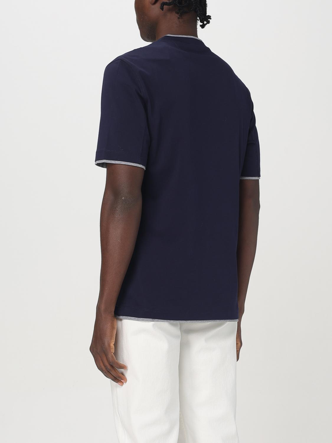 BRUNELLO CUCINELLI T-SHIRT: T-shirt men Brunello Cucinelli, Blue - Img 3