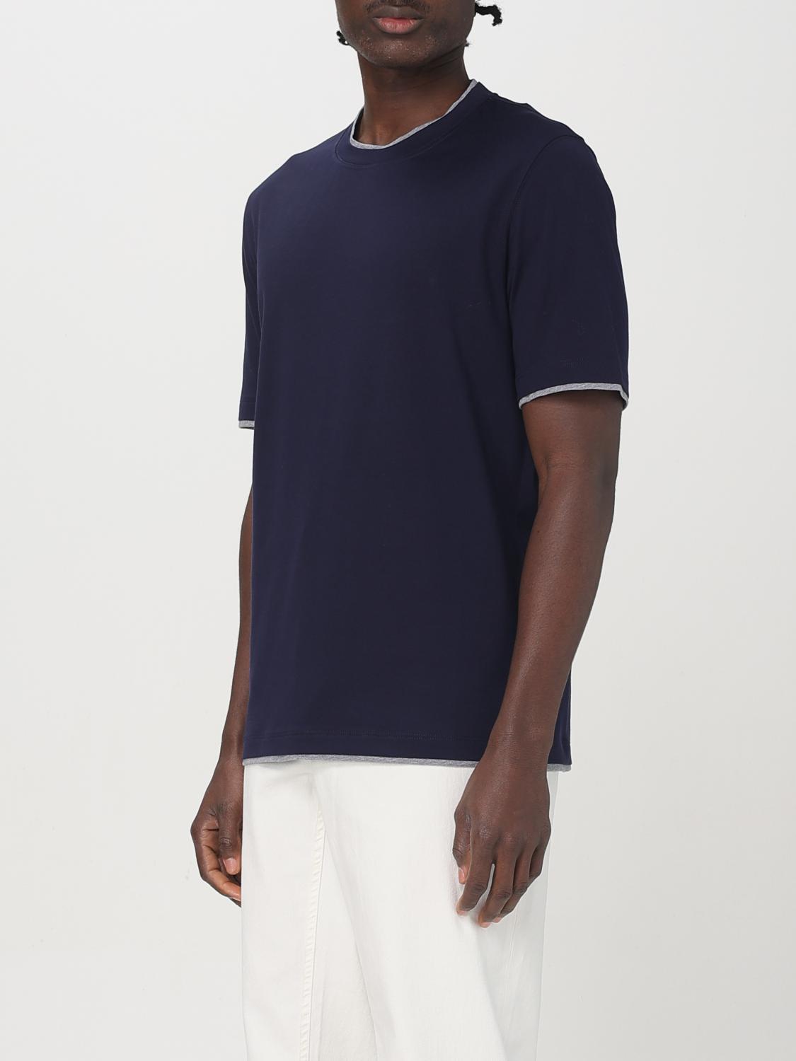 BRUNELLO CUCINELLI T-SHIRT: T-shirt men Brunello Cucinelli, Blue - Img 4