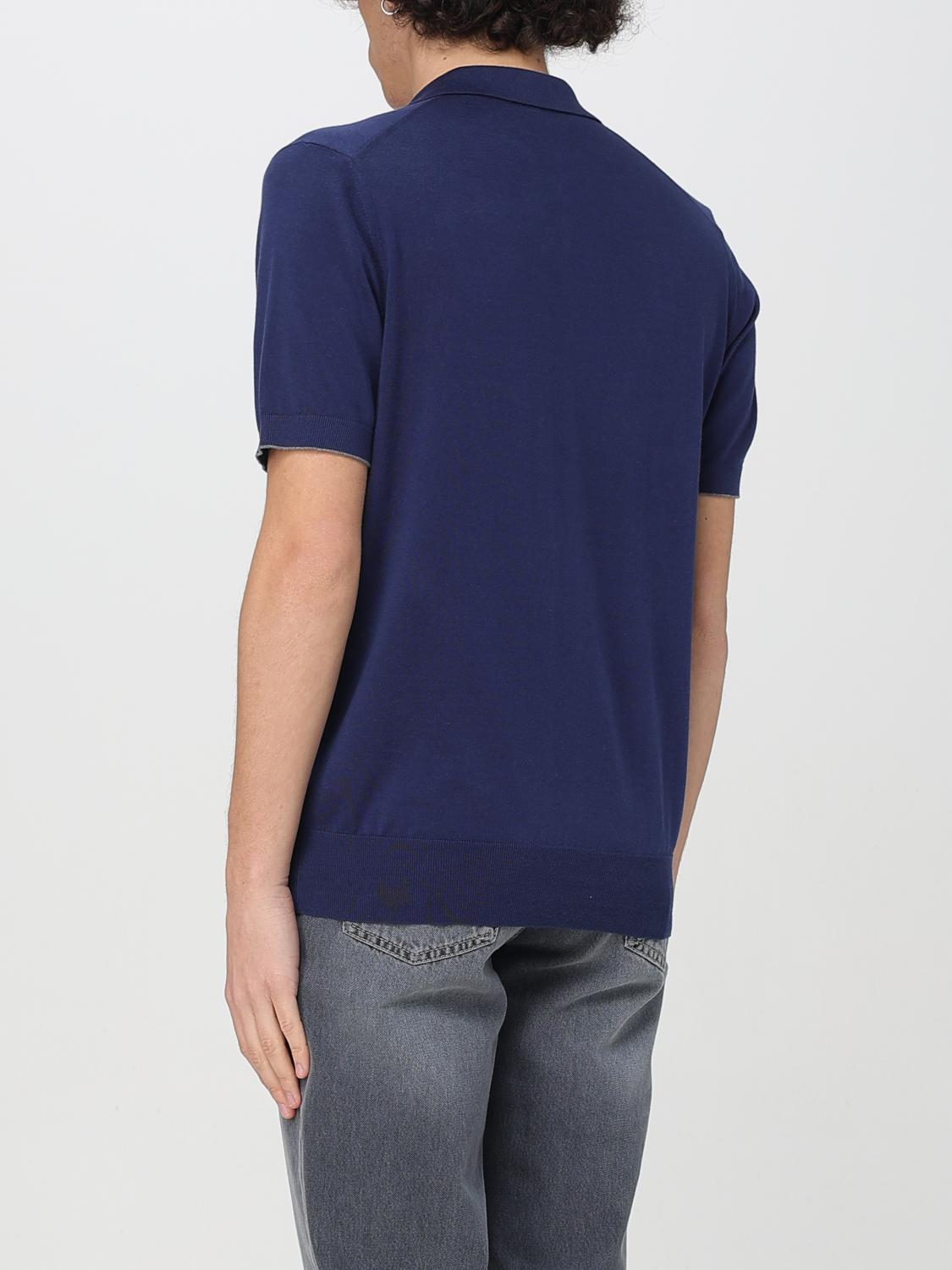 BRUNELLO CUCINELLI POLO: Pullover herren Brunello Cucinelli, Blau - Img 3