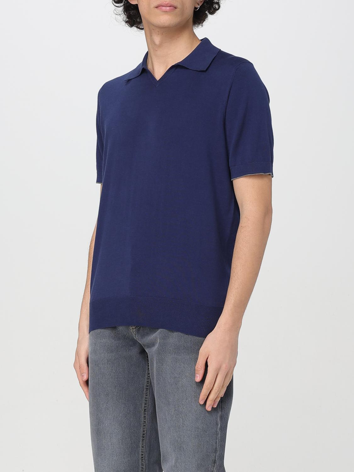 BRUNELLO CUCINELLI POLO: Pullover herren Brunello Cucinelli, Blau - Img 4