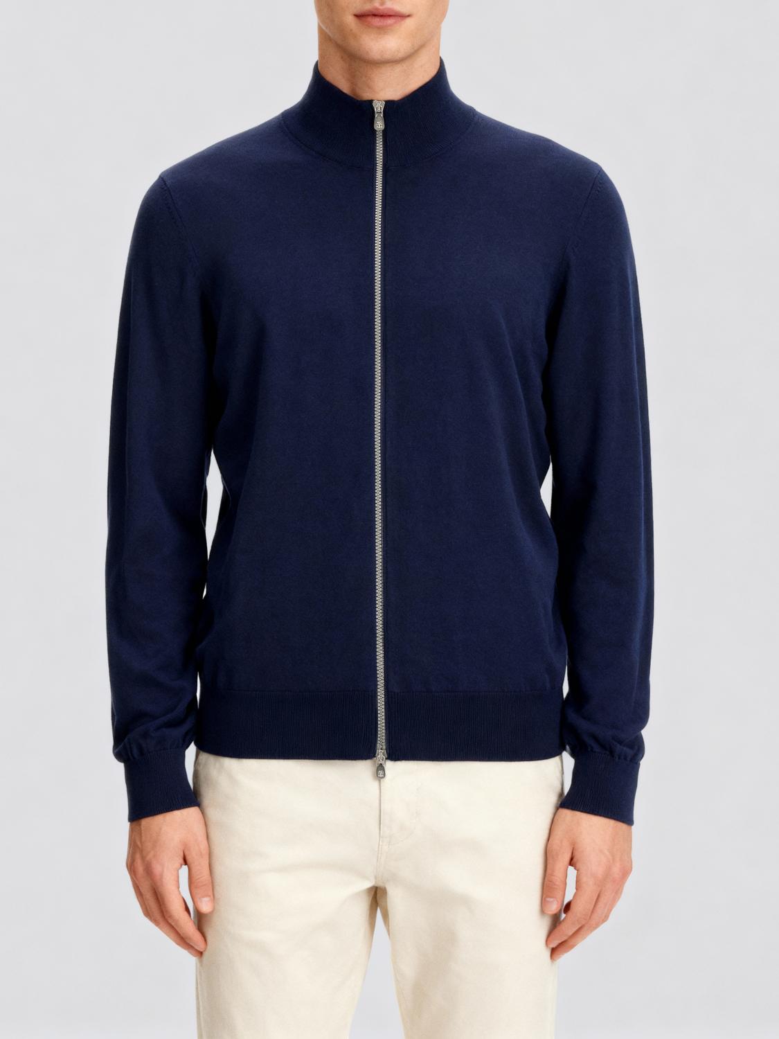 BRUNELLO CUCINELLI STRICKJACKE: Pullover herren Brunello Cucinelli, Navy - Img 1