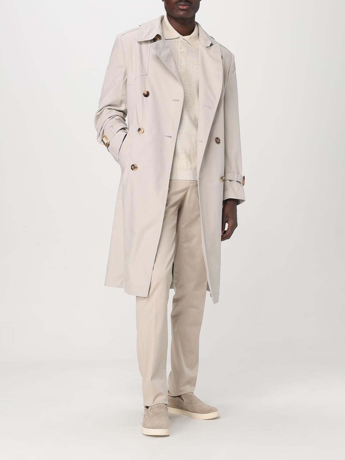 BRUNELLO CUCINELLI JACKET: Brunello Cucinelli double-breasted gabardine trench , Beige - Img 2