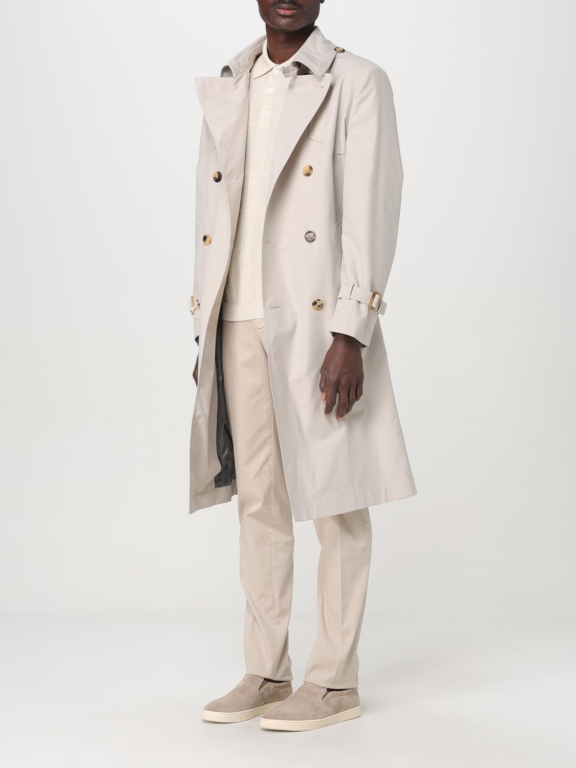 BRUNELLO CUCINELLI JACKET: Brunello Cucinelli double-breasted gabardine trench , Beige - Img 4