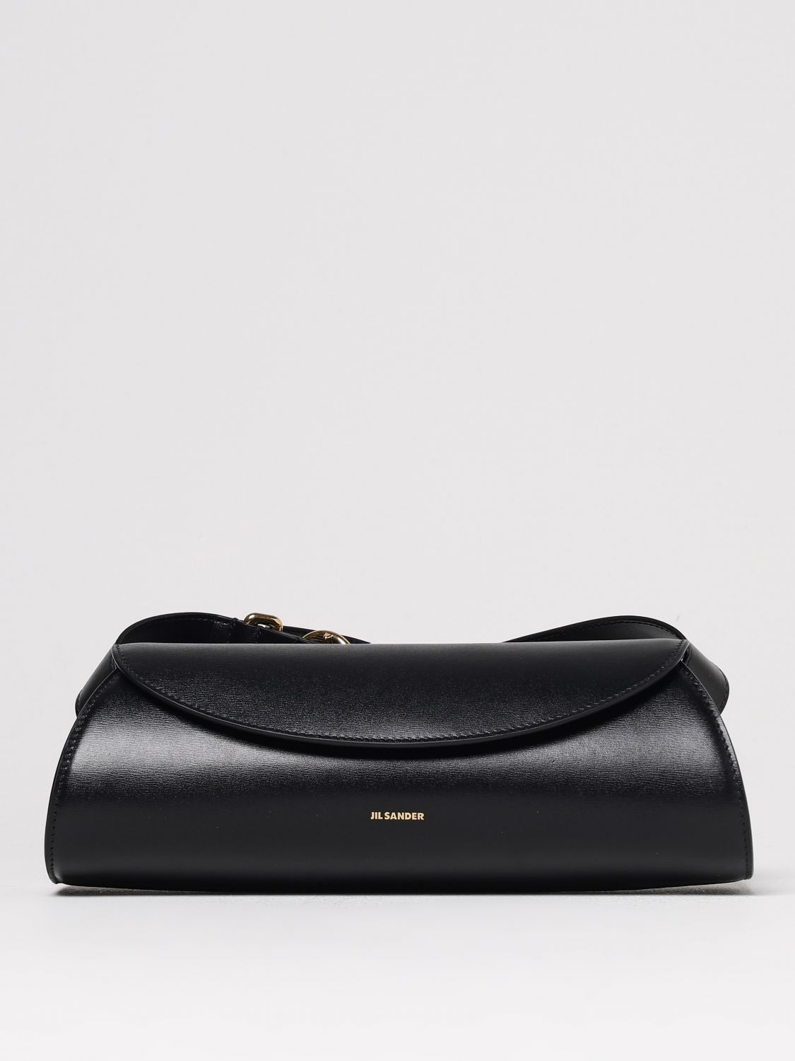 JIL SANDER BORSE A TRACOLLA: Borsa Cannolo Jil Sander in pelle palmellata , Nero - Img 1