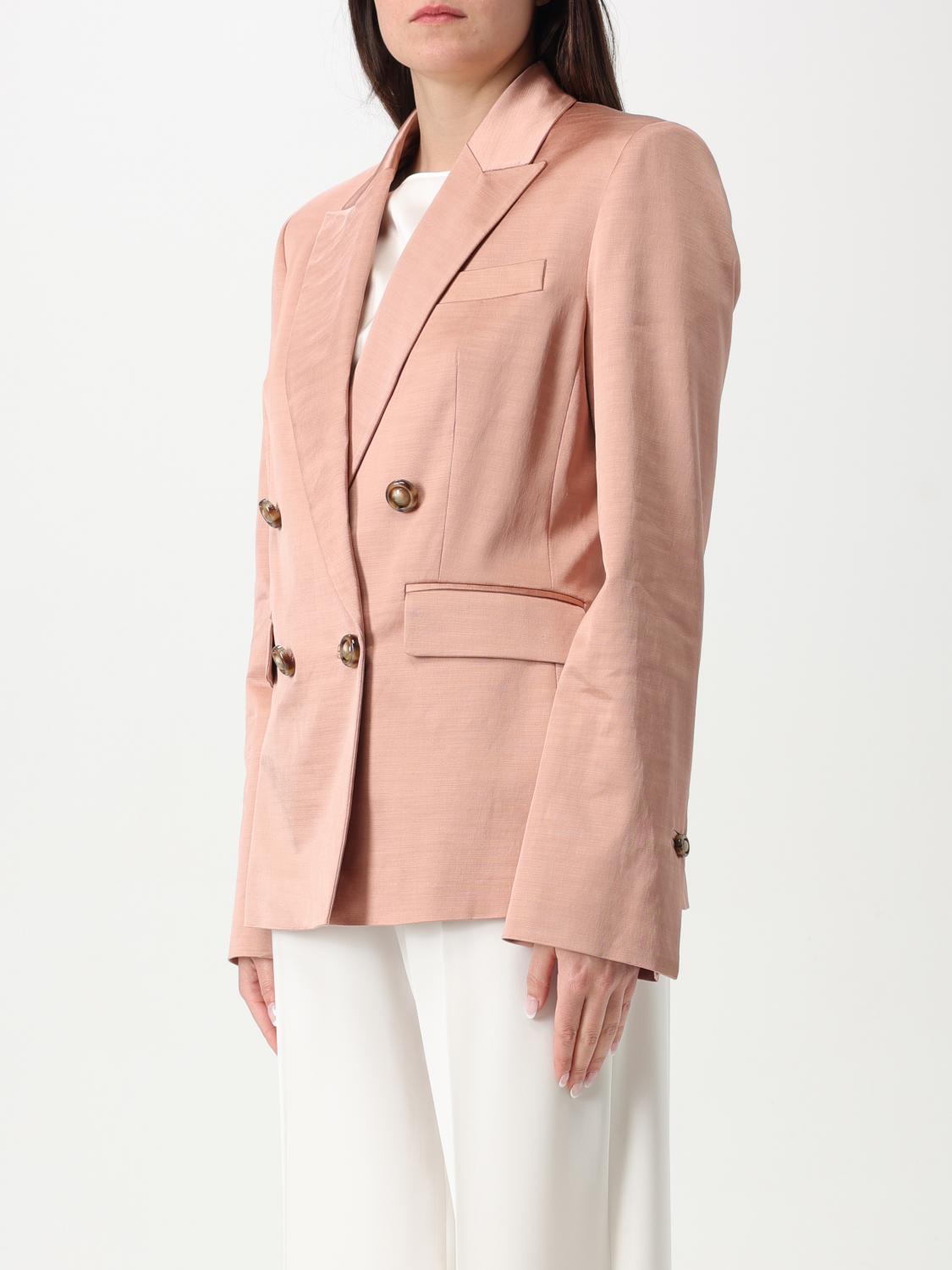 PINKO GIACCA: Blazer doppiopetto Pinko in misto cotone , Rosa - Img 3