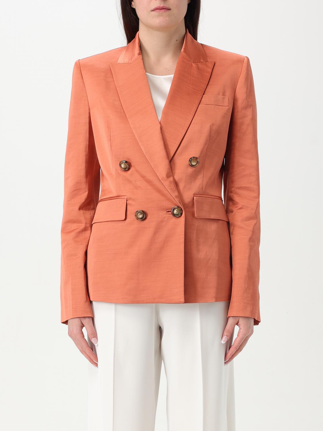 PINKO GIACCA: Blazer doppiopetto Pinko in misto cotone , Bruciato - Img 1