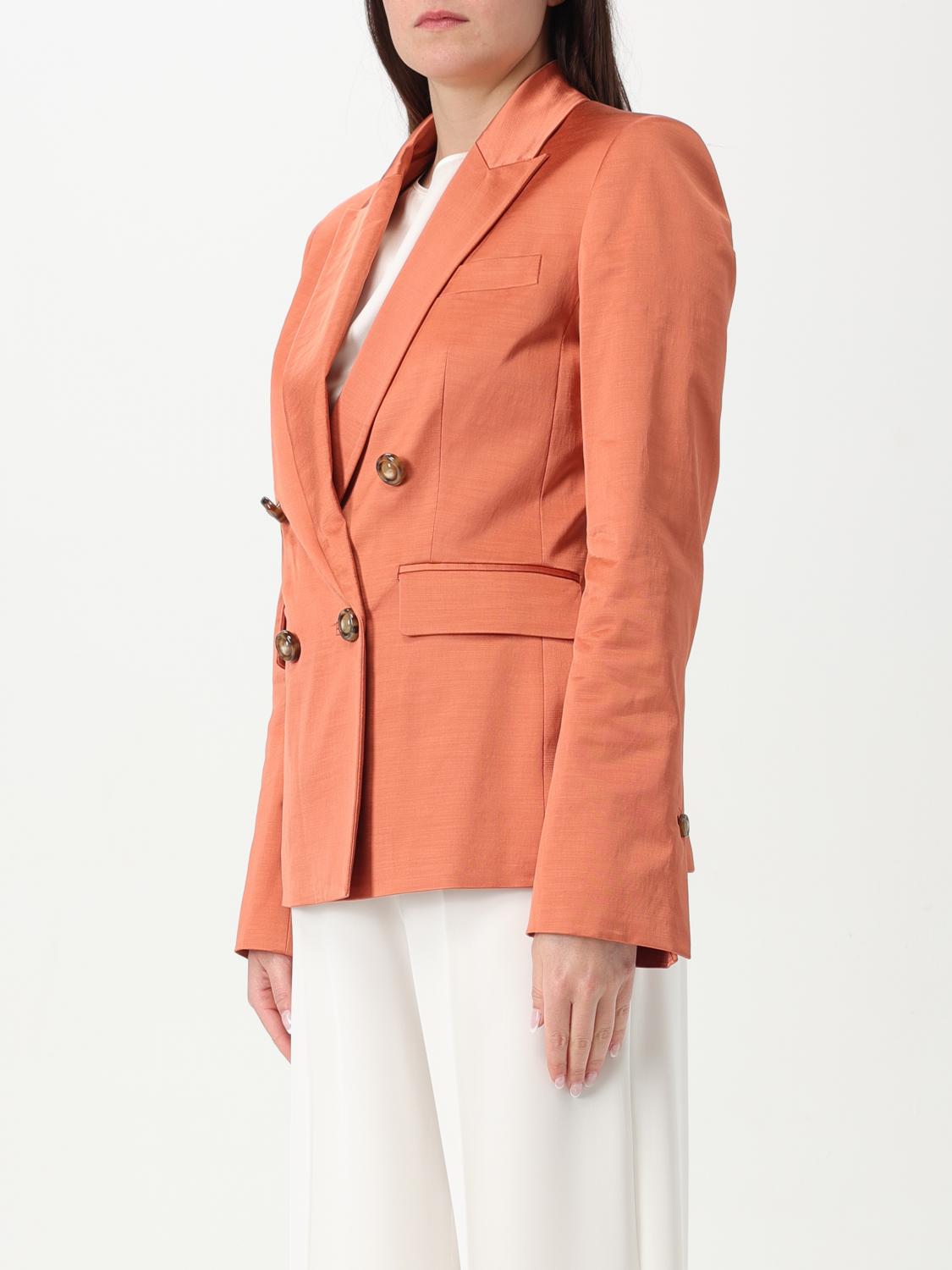 PINKO GIACCA: Blazer doppiopetto Pinko in misto cotone , Bruciato - Img 3