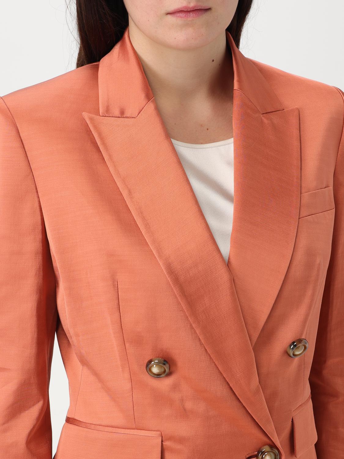 PINKO GIACCA: Blazer doppiopetto Pinko in misto cotone , Bruciato - Img 4