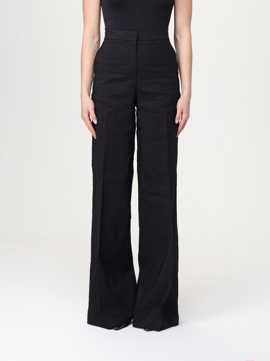 PINKO PANTALONI: Pantalone Pinko in misto lino , Nero - Img 1