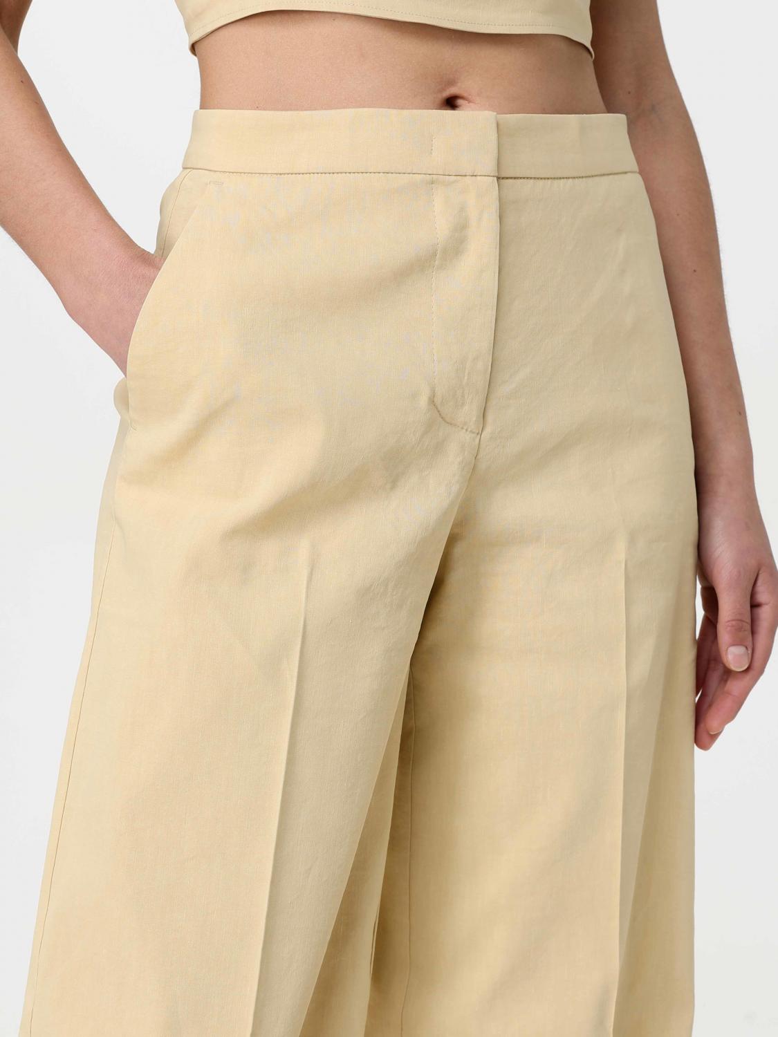 PINKO PANTS: Pants woman Pinko, Yellow - Img 4