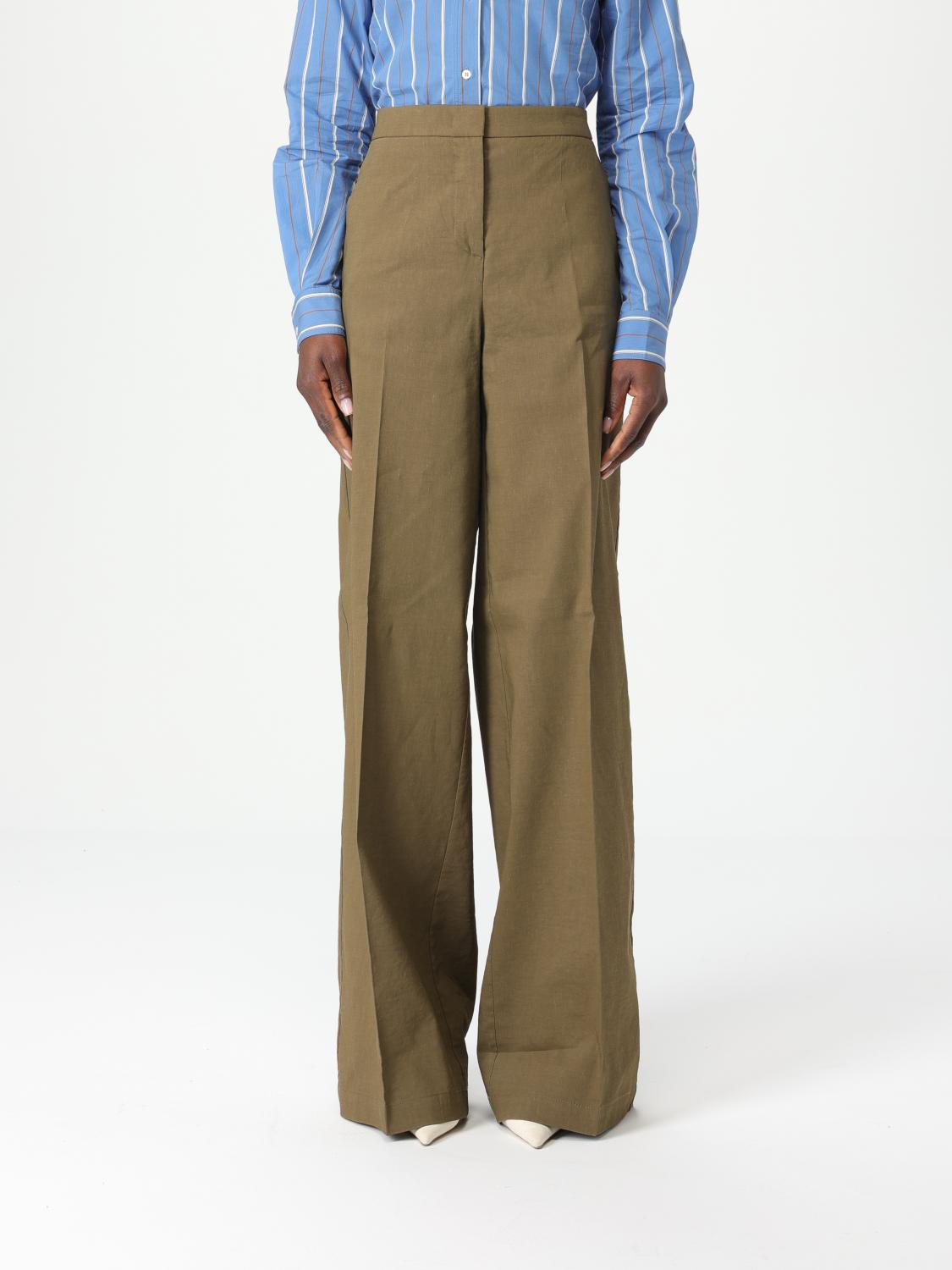 PINKO PANTALONI: Pantalone Pinko in misto lino , Militare - Img 1