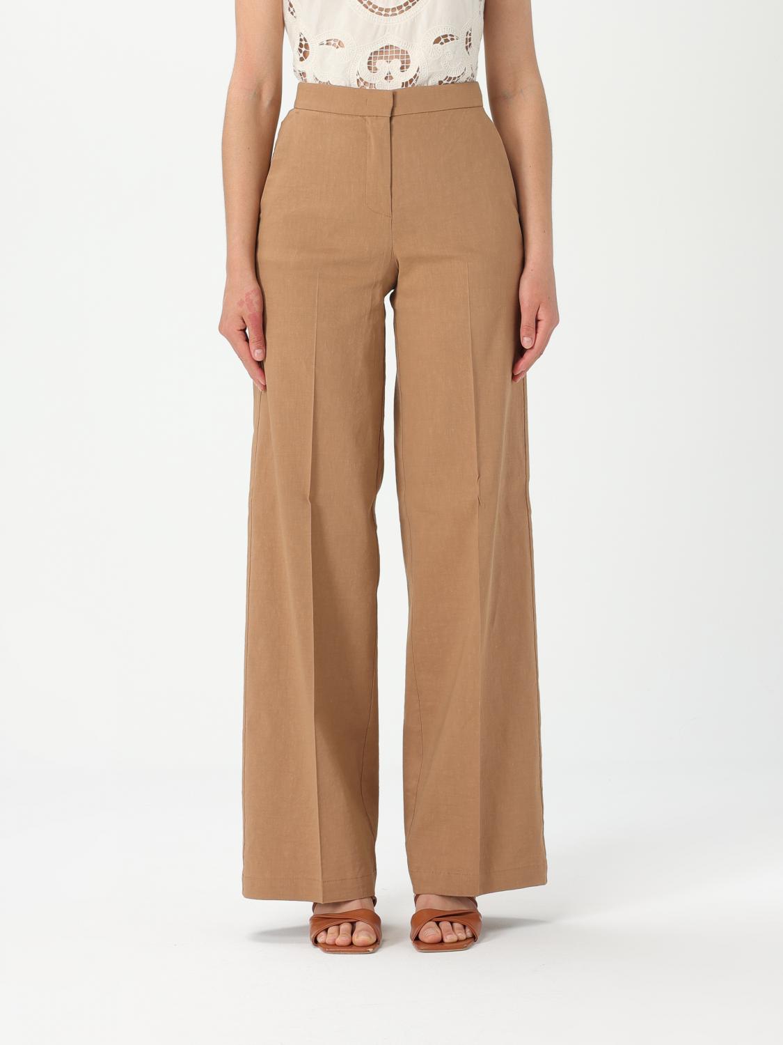PINKO PANTALONI: Pantalone Pinko in misto lino , Tabacco - Img 1