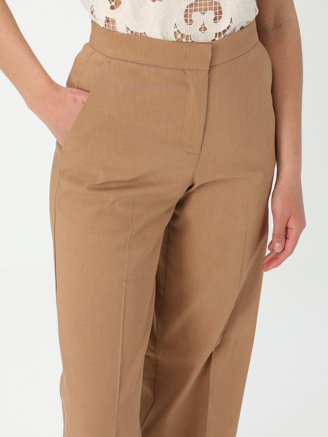PINKO PANTALONI: Pantalone Pinko in misto lino , Tabacco - Img 3