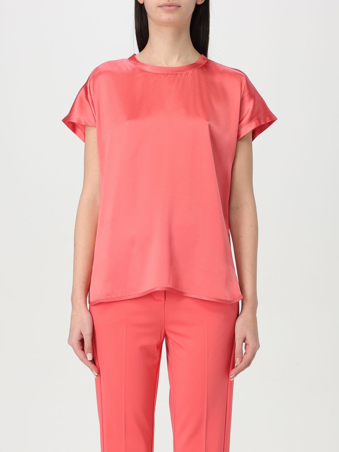 PINKO TOP E BLUSE: Blusa Pinko in seta , Corallo - Img 1