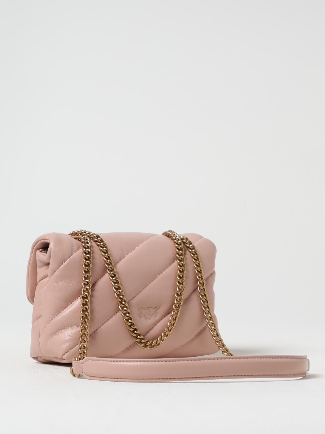 PINKO BORSA MINI: Borsa Love Puff Mini Pinko in nappa trapuntata , Cipria - Img 2