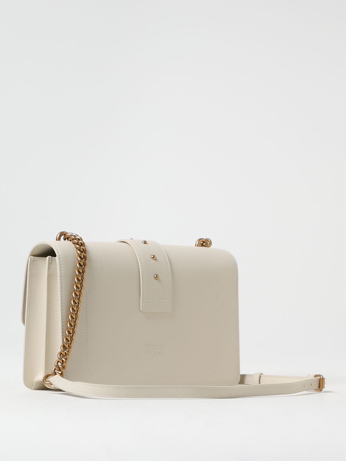 PINKO BORSA A SPALLA: Borsa Love Classic Pinko in pelle , Bianco - Img 2