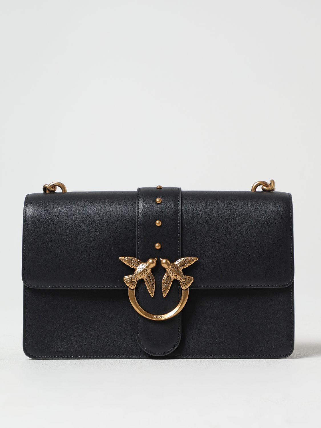 PINKO BORSA A SPALLA: Borsa Love Classic Pinko in pelle , Nero - Img 1