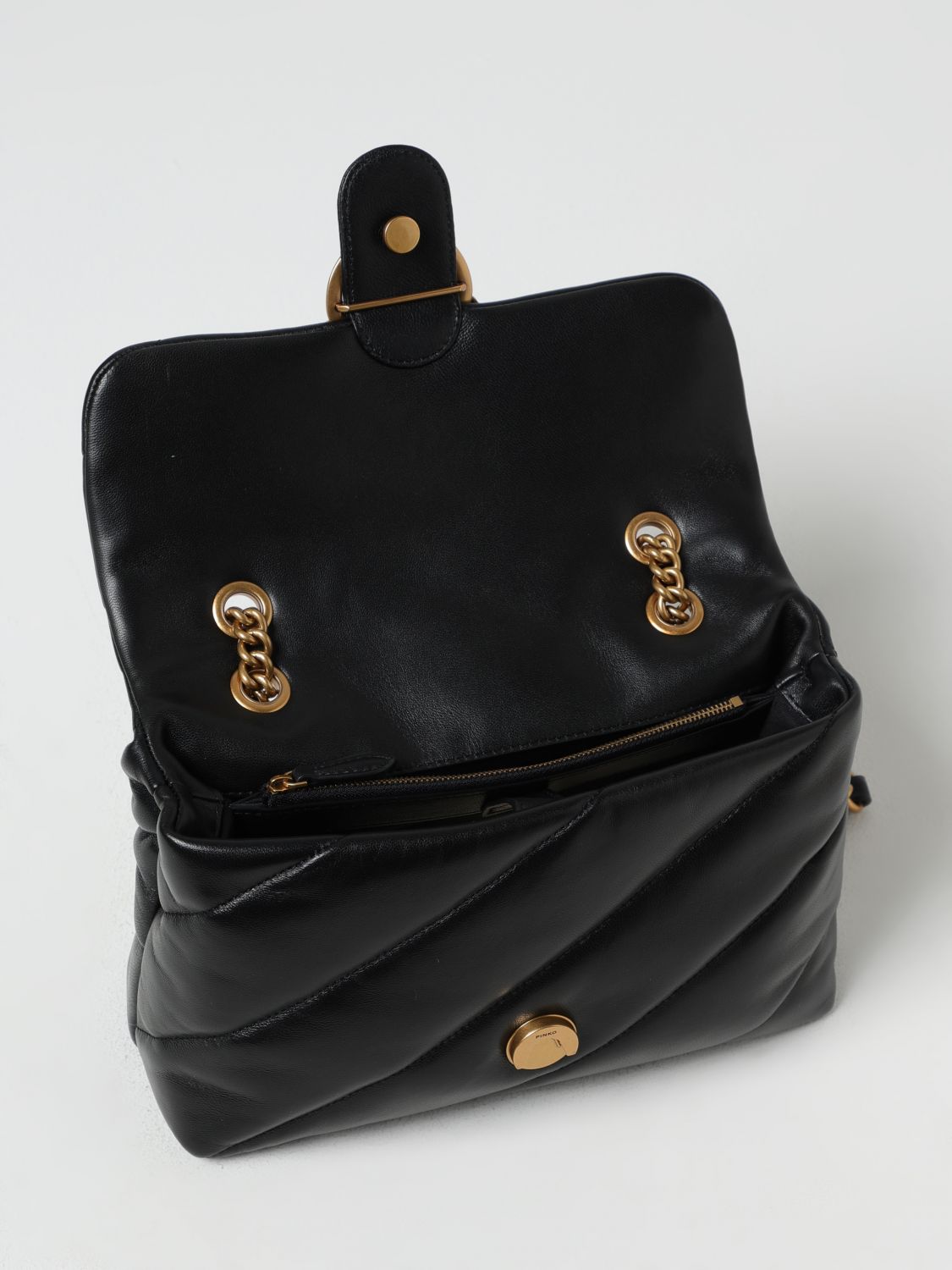 PINKO BORSA A SPALLA: Borsa Love Puff Pinko in nappa trapuntata , Nero - Img 3