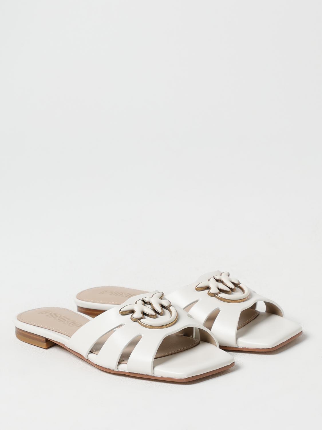 PINKO FLAT SANDALS: Shoes woman Pinko, White - Img 2