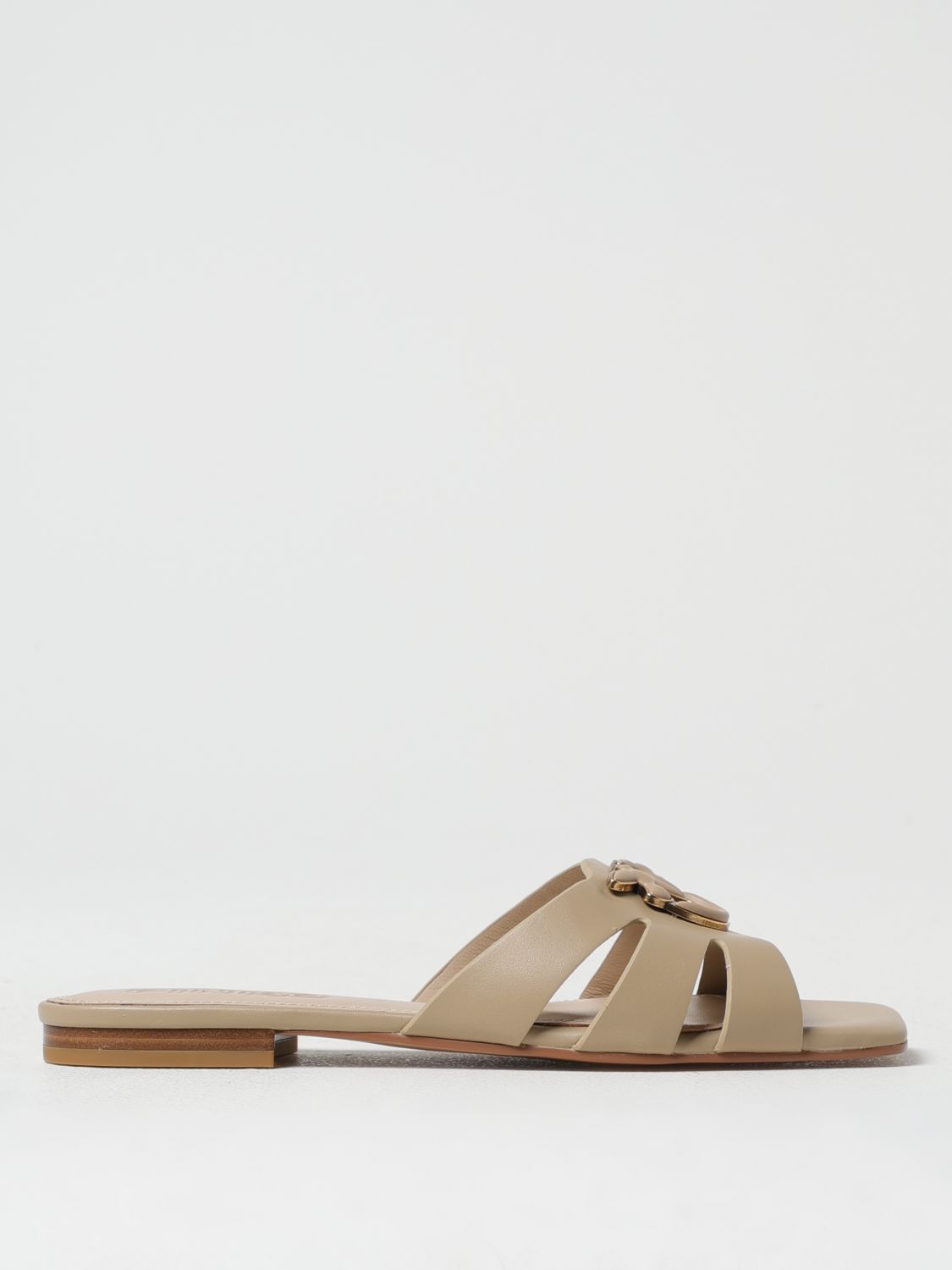 PINKO FLAT SANDALS: Shoes woman Pinko, Beige - Img 1