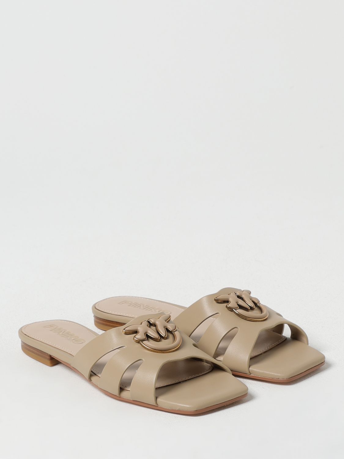 PINKO FLAT SANDALS: Shoes woman Pinko, Beige - Img 2