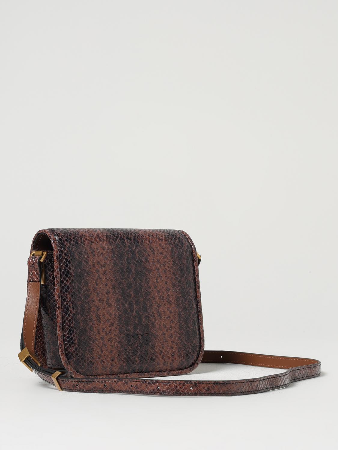 PINKO BORSA A TRACOLLA: Borsa a spalla piccola Love Bag stampa rettile Pinko, Moro - Img 2