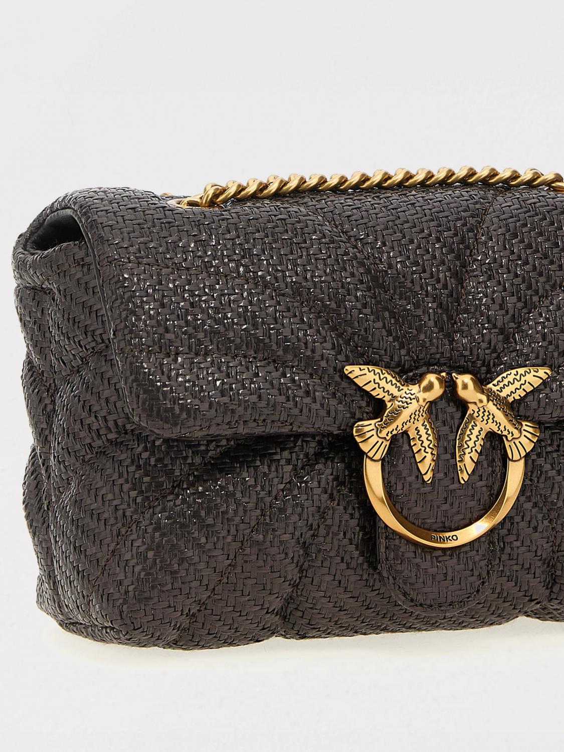 PINKO UMHÄNGETASCHE: Schultertasche damen Pinko, Braun - Img 3