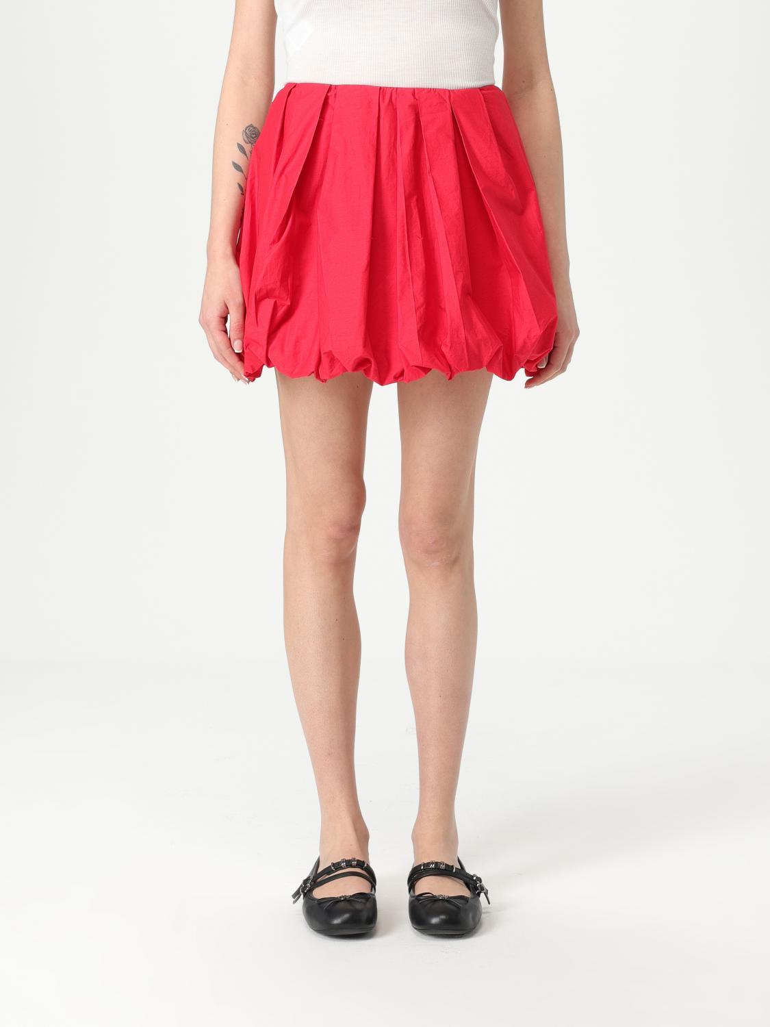 PINKO GONNA: Gonna Pinko in cotone , Rosso - Img 1
