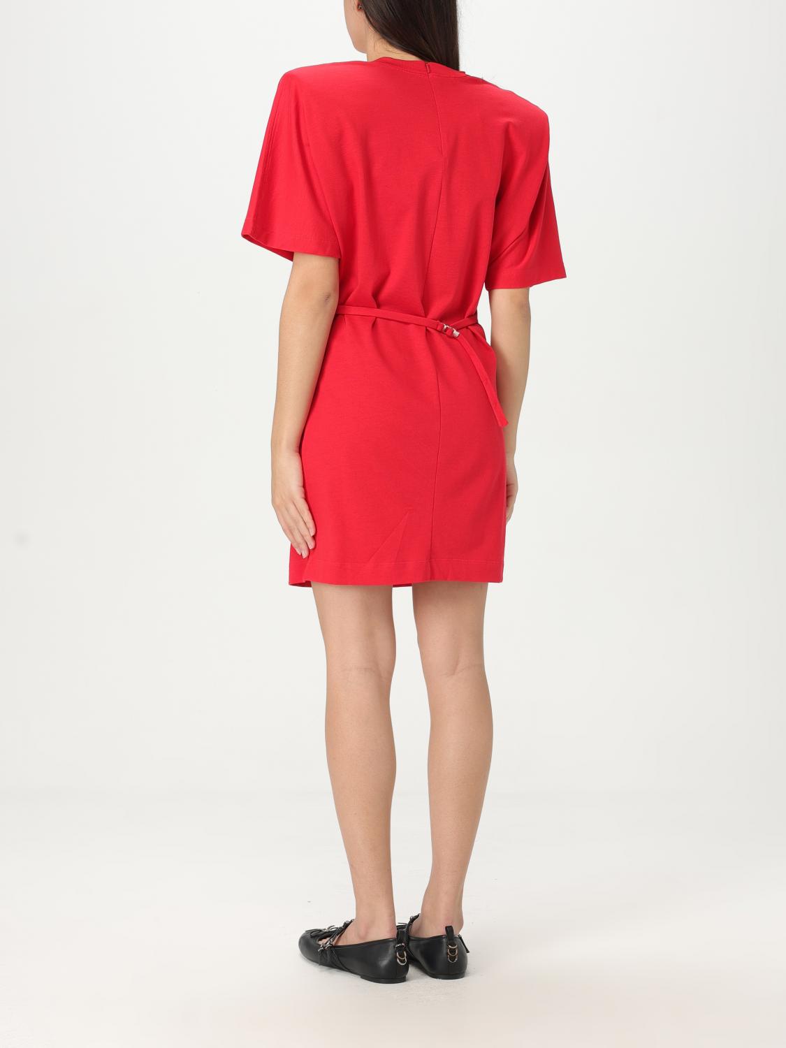 PINKO ABITO: Abito basic Pinko in cotone , Rosso - Img 2