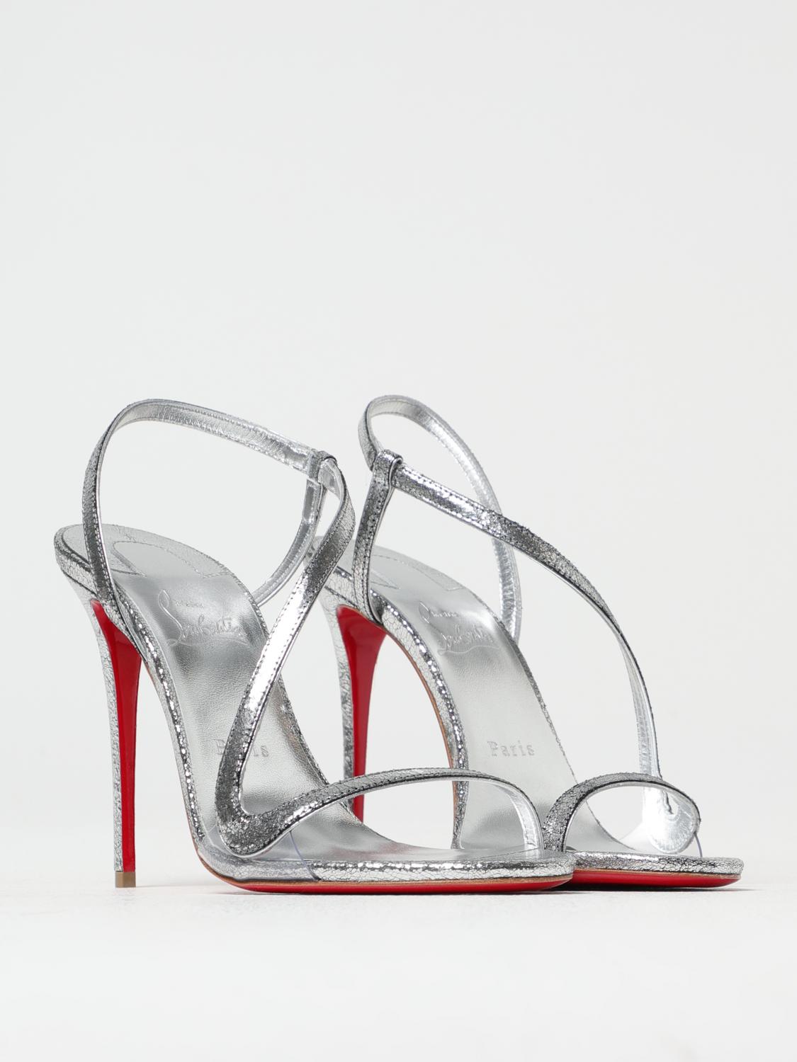 CHRISTIAN LOUBOUTIN HEELED SANDALS: Shoes woman Christian Louboutin, Silver - Img 2