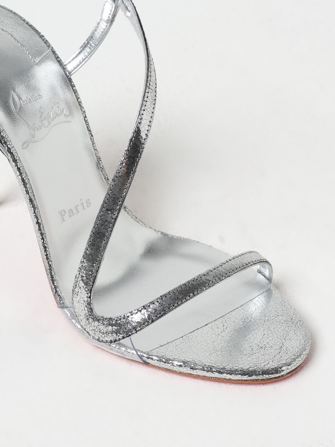 CHRISTIAN LOUBOUTIN HEELED SANDALS: Shoes woman Christian Louboutin, Silver - Img 4