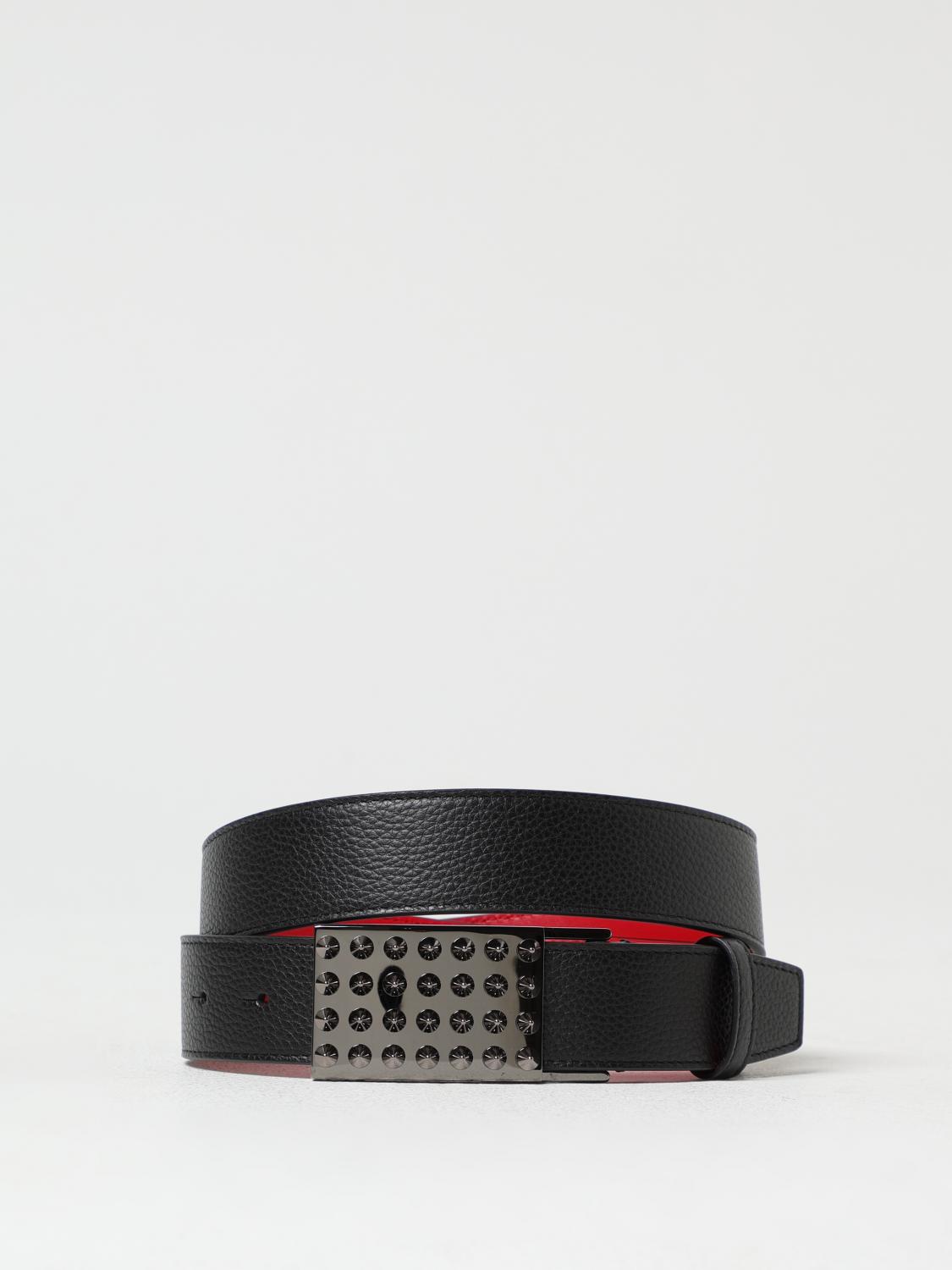 CHRISTIAN LOUBOUTIN BELT: Belt men Christian Louboutin, Black - Img 1