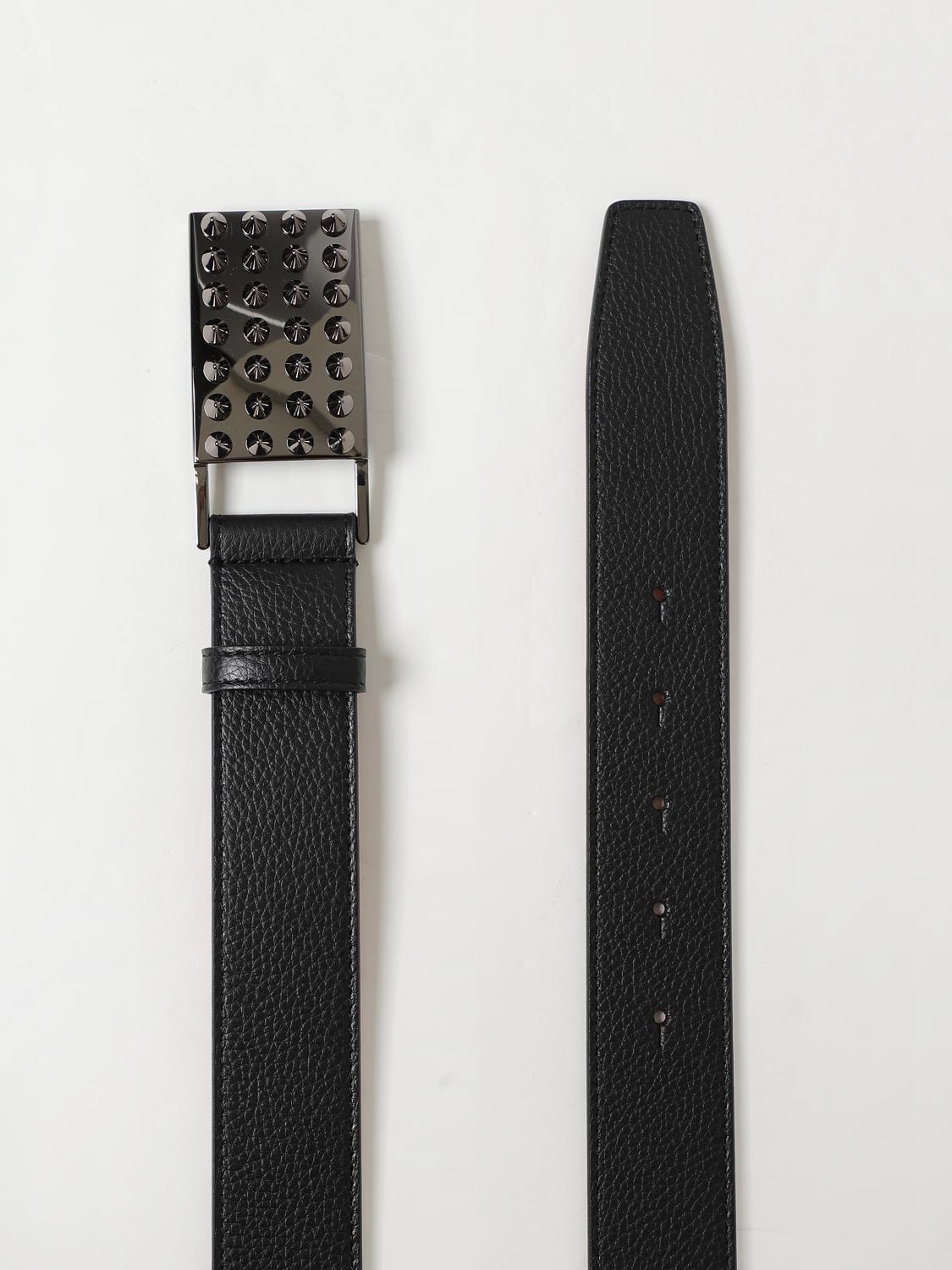 CHRISTIAN LOUBOUTIN BELT: Belt men Christian Louboutin, Black - Img 2