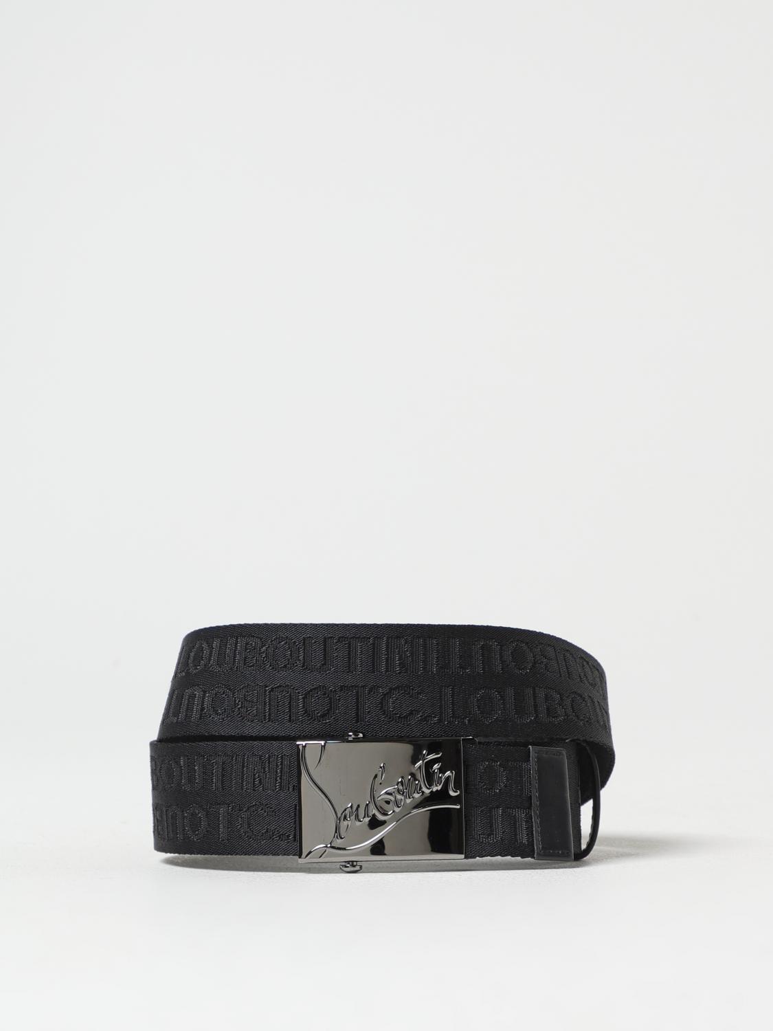 CHRISTIAN LOUBOUTIN BELT: Belt men Christian Louboutin, Black - Img 1