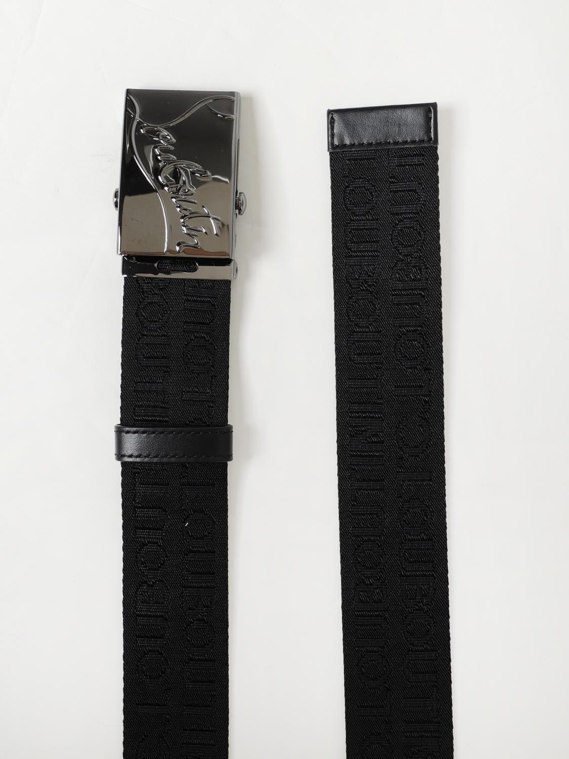 CHRISTIAN LOUBOUTIN BELT: Belt men Christian Louboutin, Black - Img 2