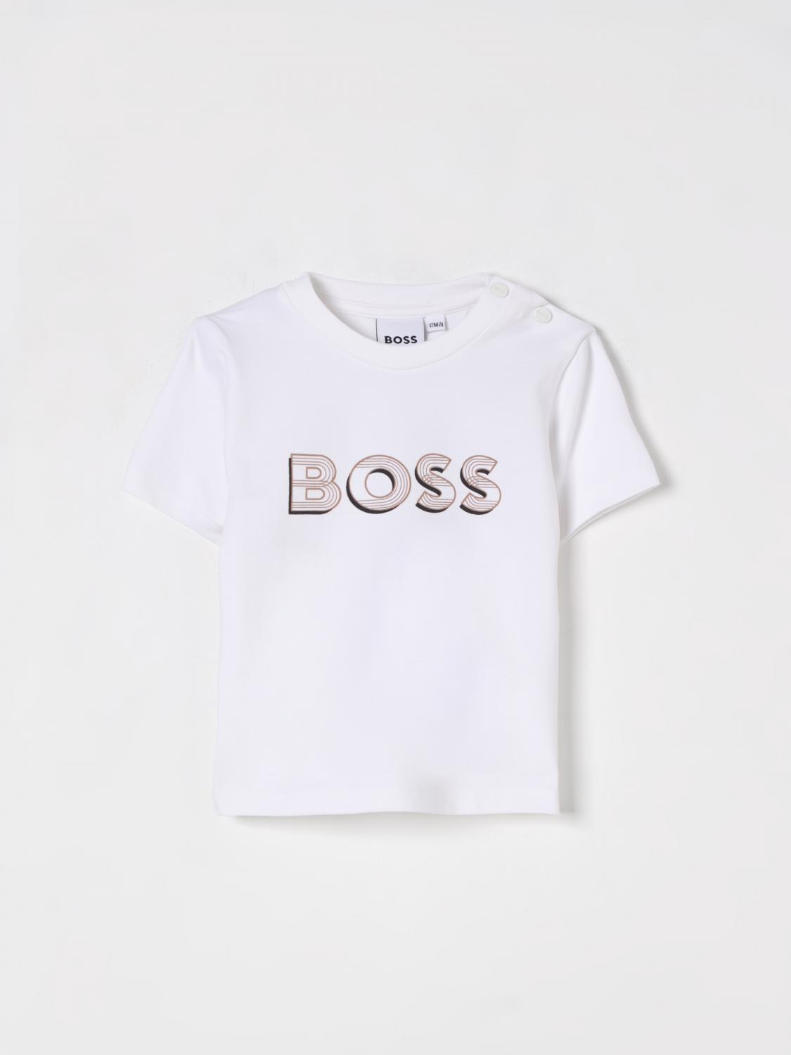 BOSS T-SHIRT: T-shirt kids Boss, Beige - Img 1