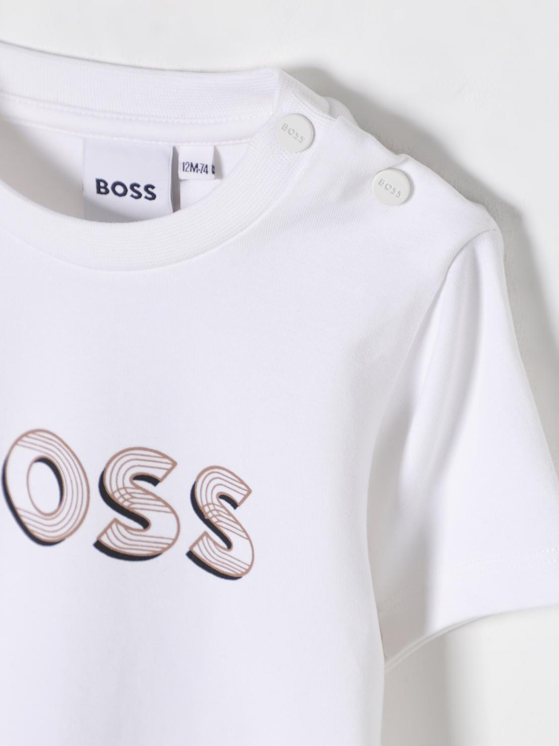 BOSS T-SHIRT: T-shirt kids Boss, Beige - Img 3