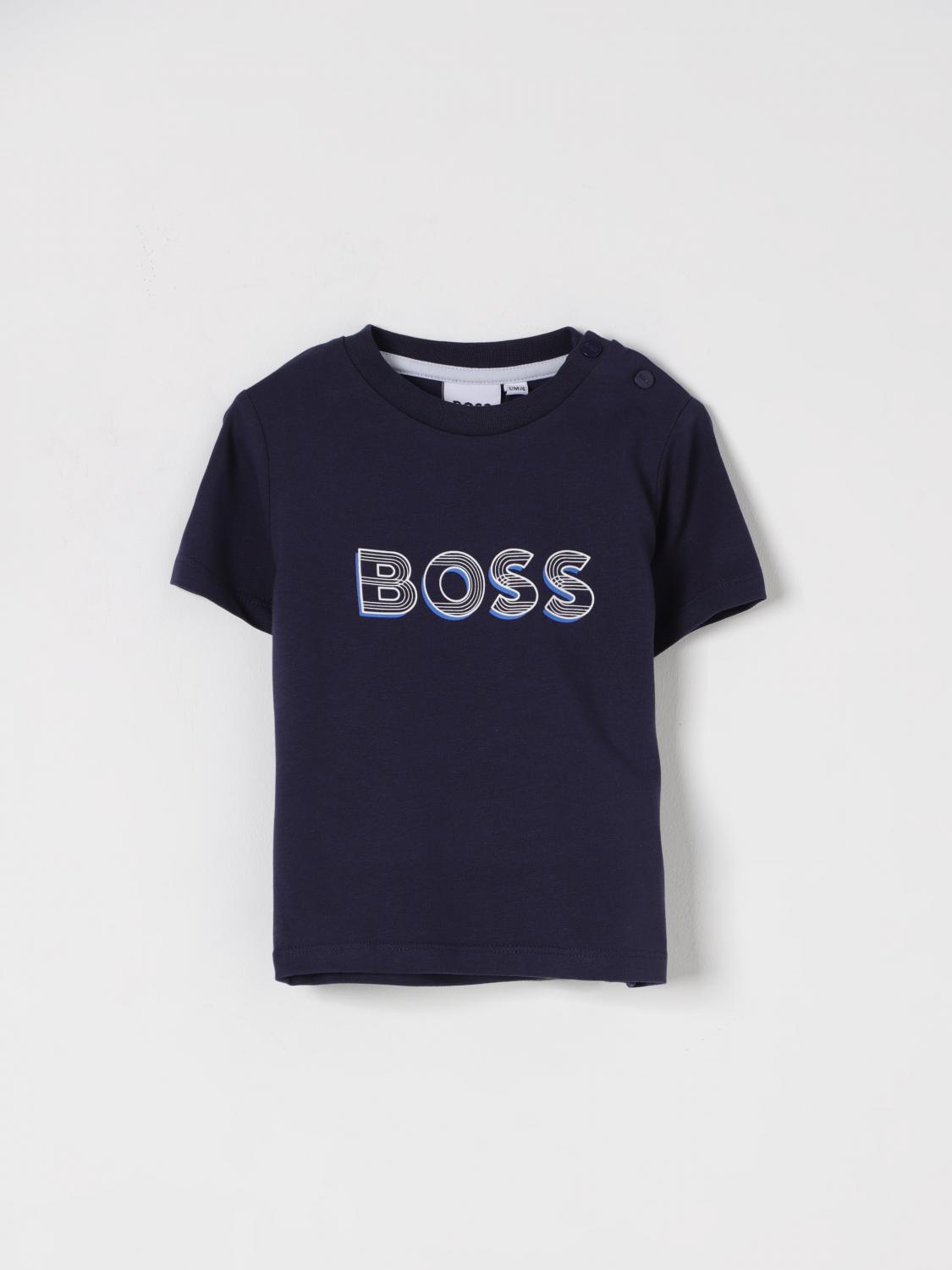 BOSS T-SHIRT: T-shirt kids Boss, Navy - Img 1