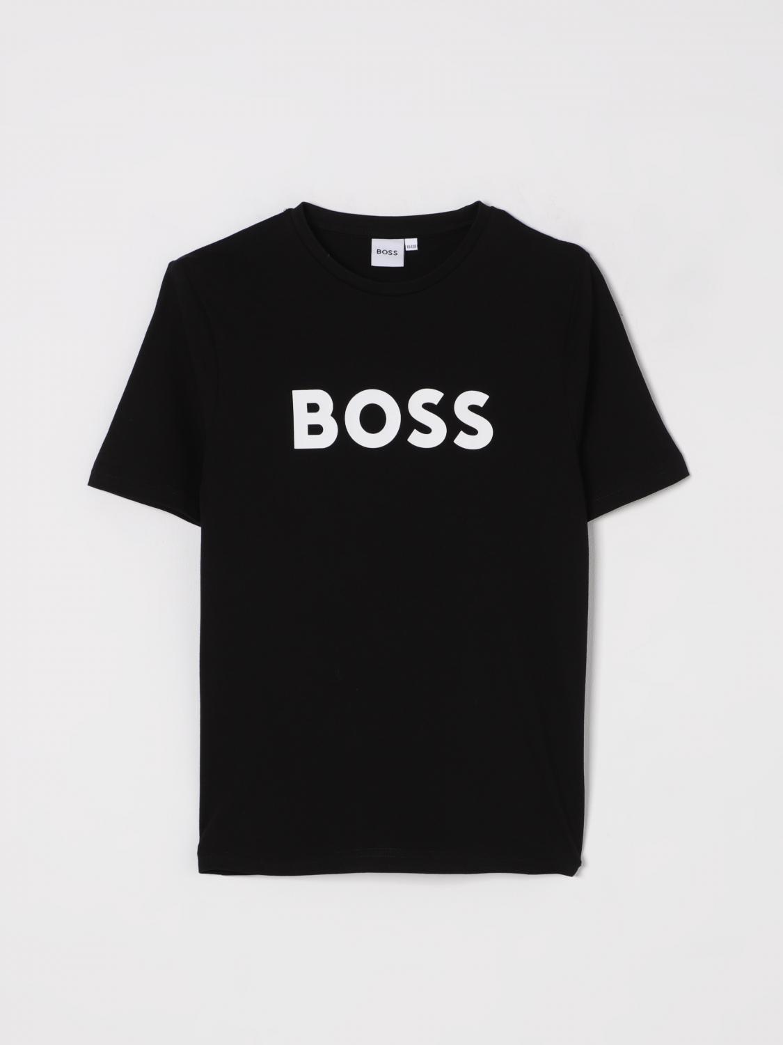 BOSS T-SHIRT: T-shirt kids Boss, Black - Img 1