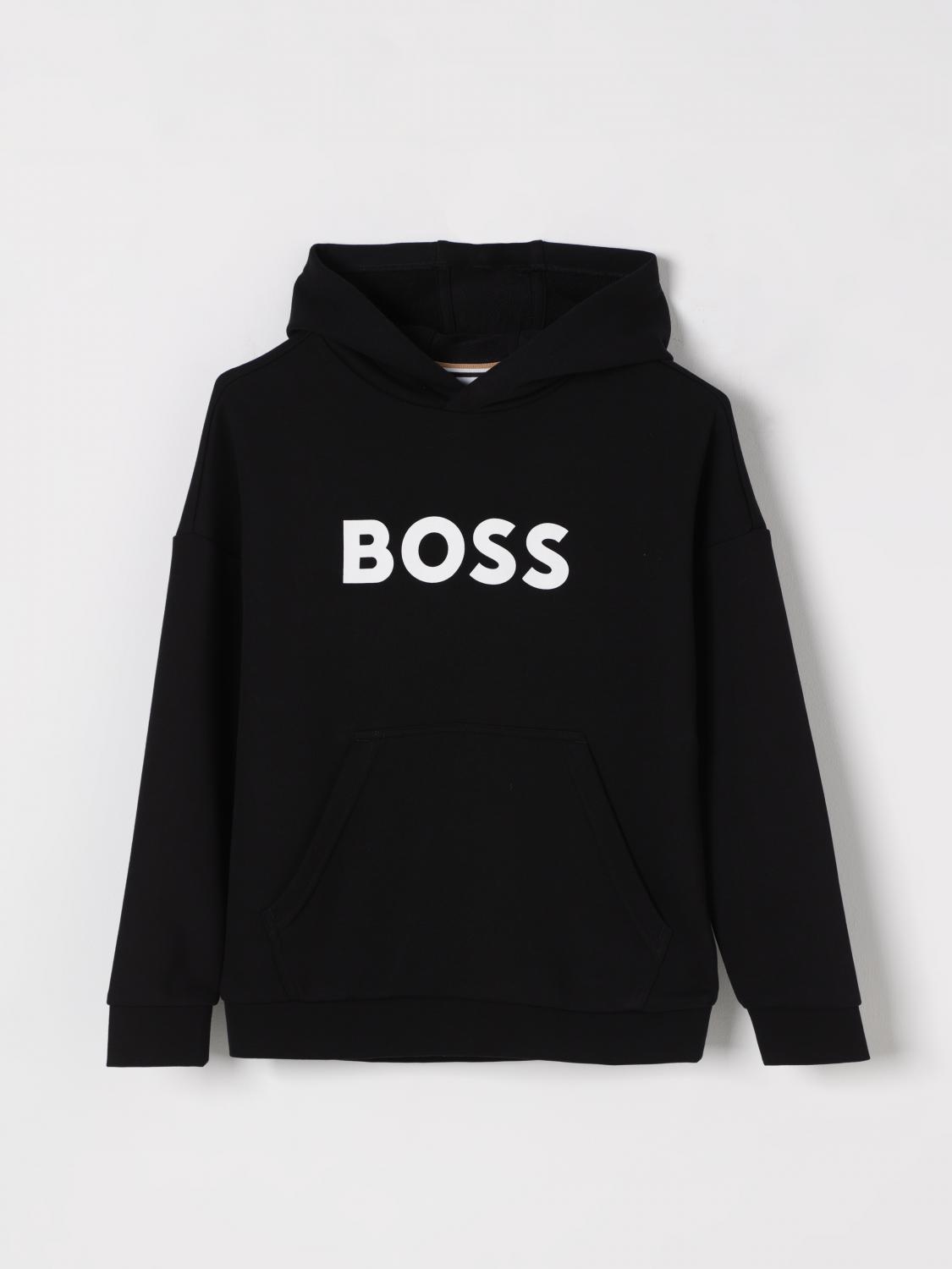 BOSS SWEATER: Sweater kids Boss, Black - Img 1