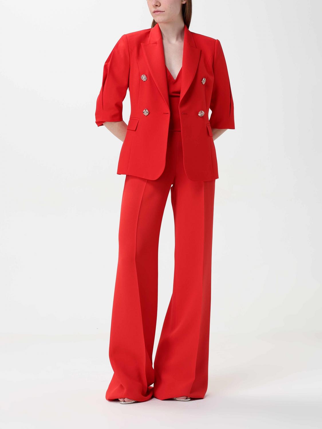 H COUTURE TOP: Top a v H Couture in poliestere, Rosso - Img 2