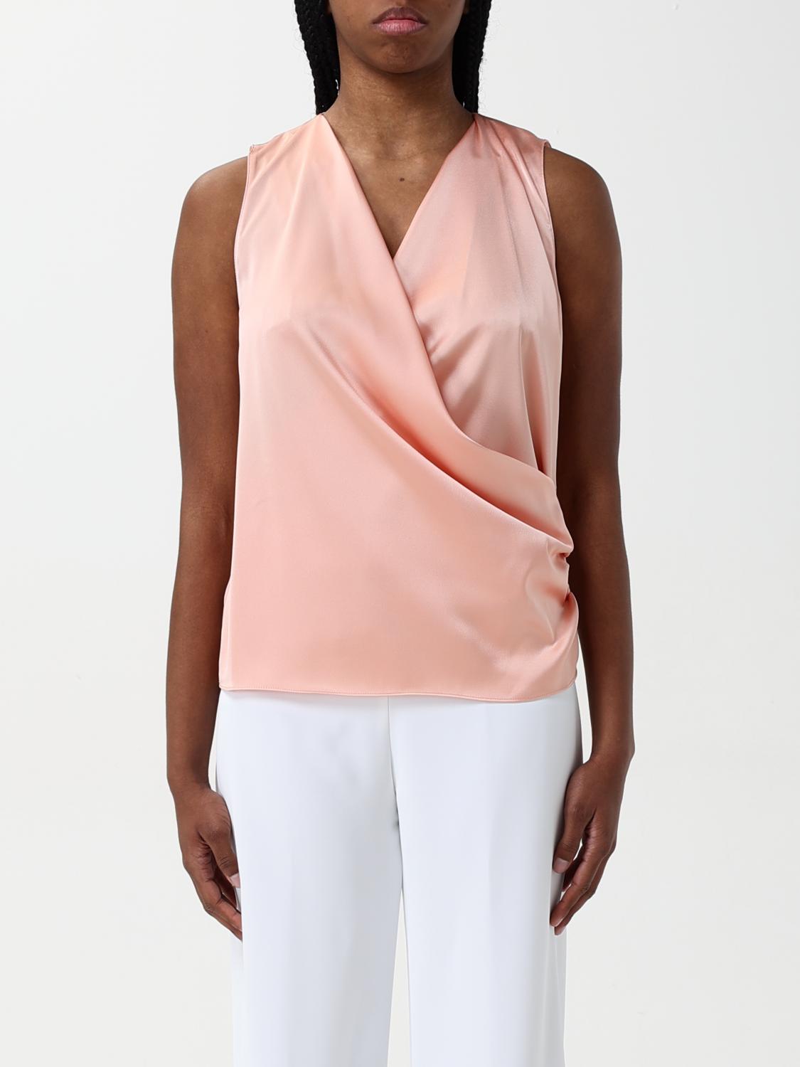H COUTURE TOP: Blusa H Couture in crêpe , Rosa - Img 1