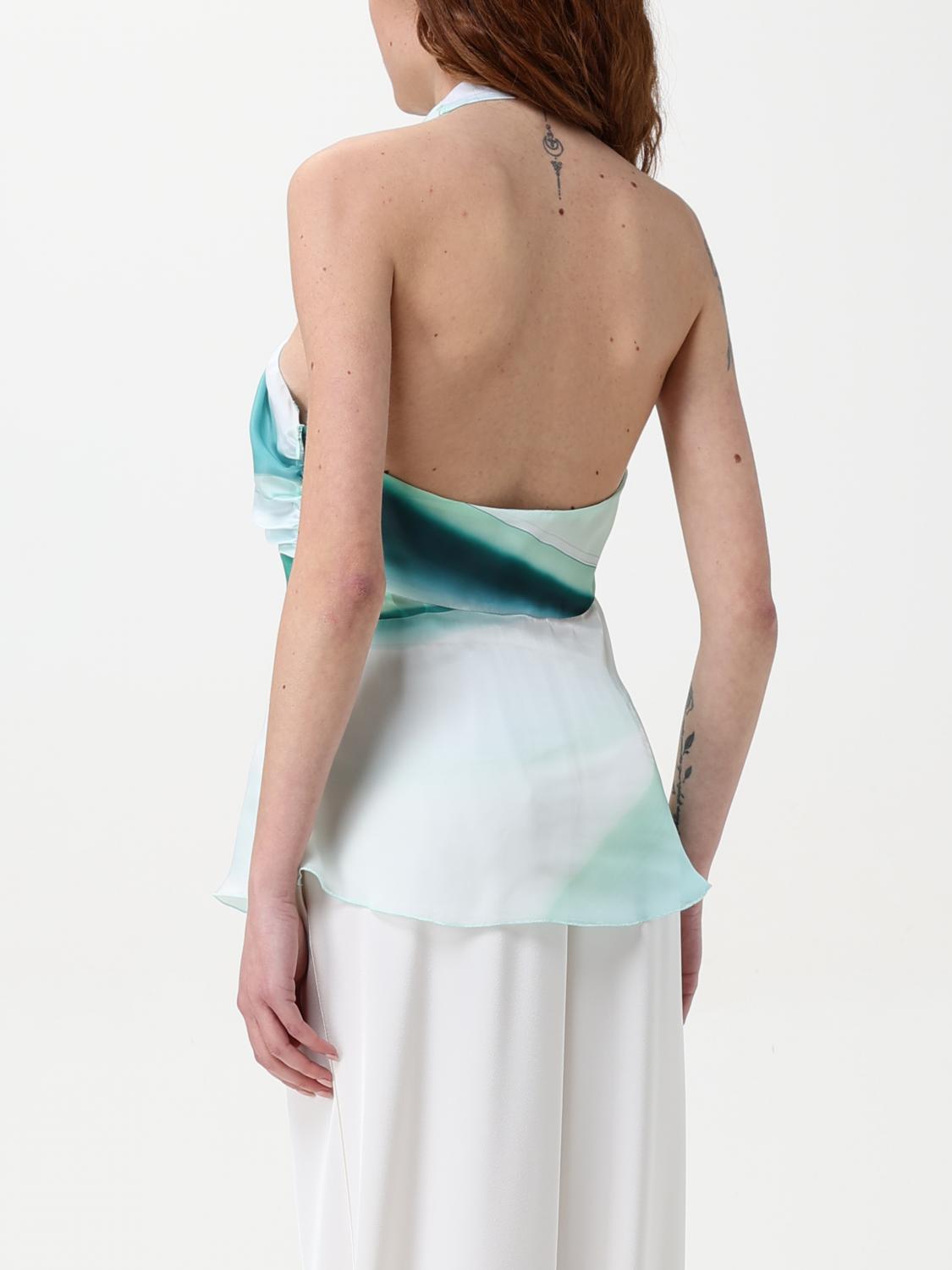 H COUTURE TOP: Top H Couture in poliestere, Verde - Img 2