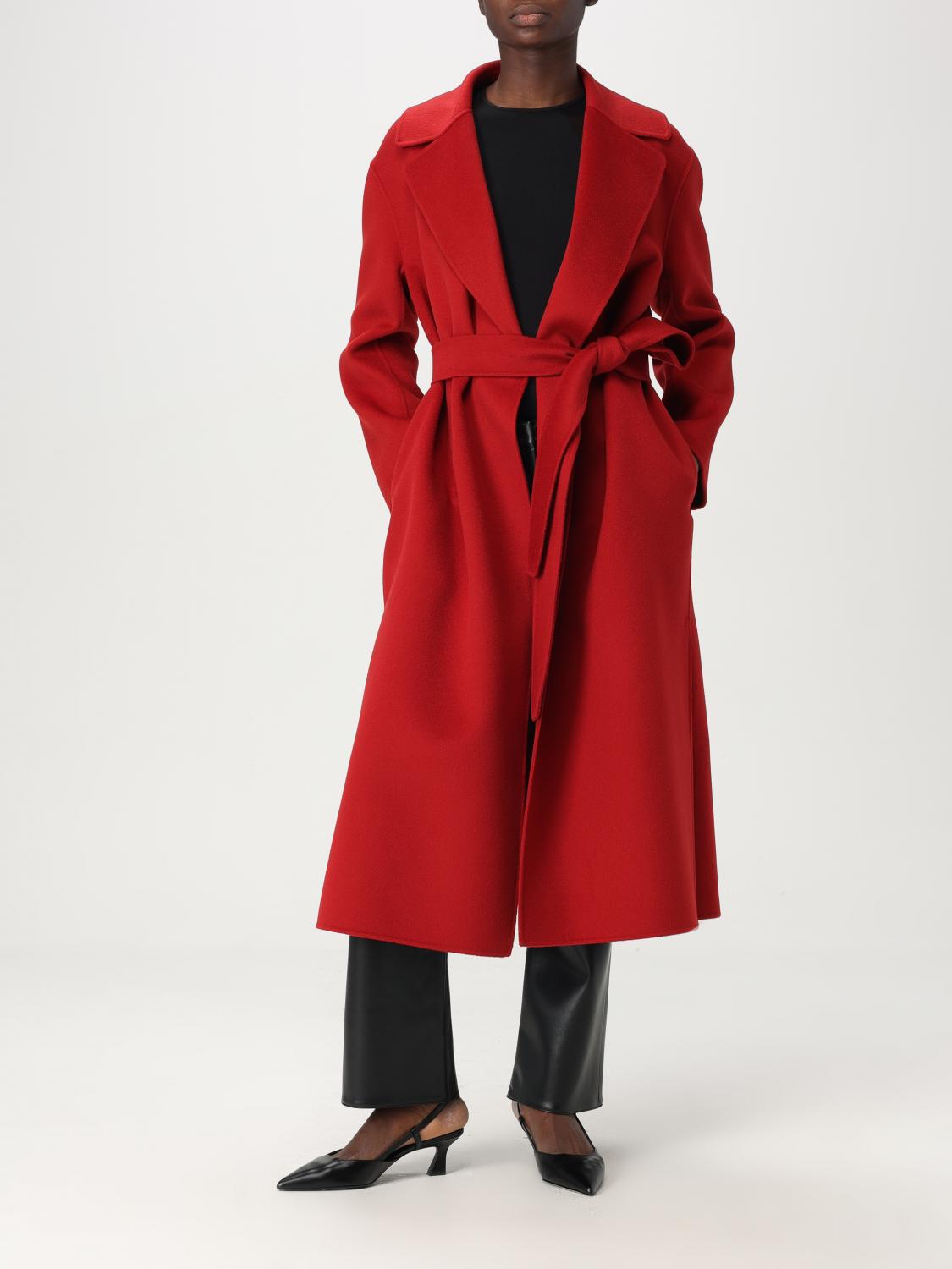 'S MAX MARA ABRIGO: Abrigo mujer 's Max Mara, Rojo - Img 2