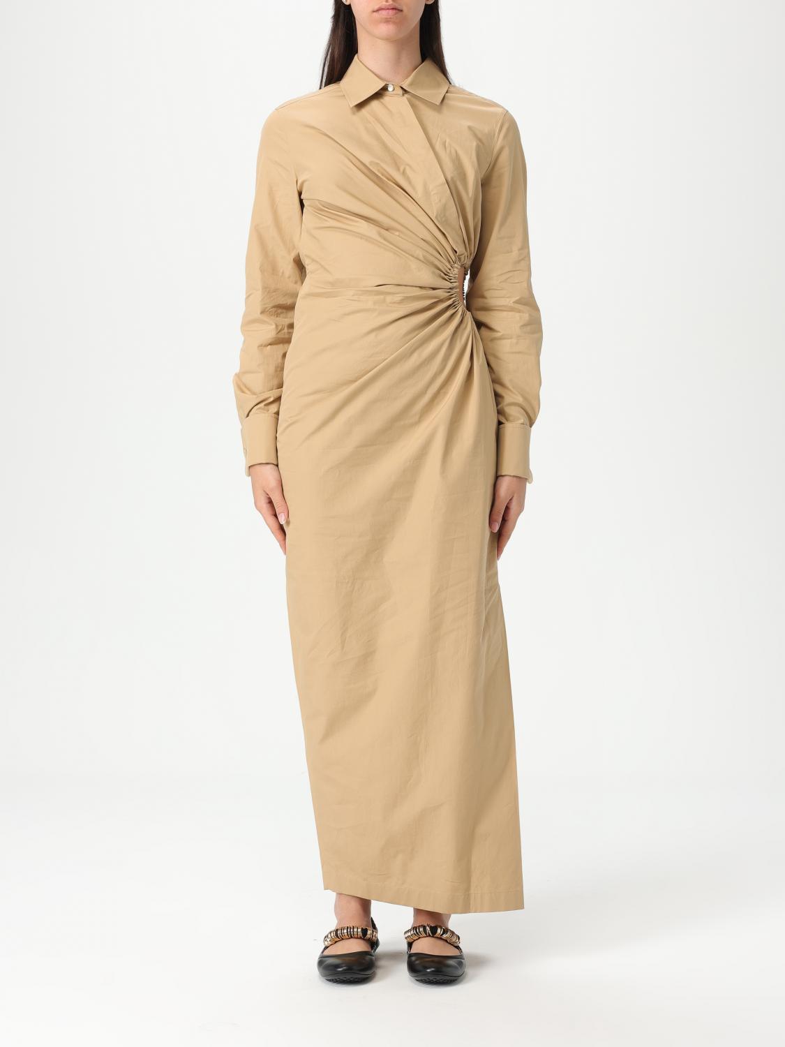 MAX MARA ABITO: Abito chemisier Max Mara in cotone , Beige - Img 1
